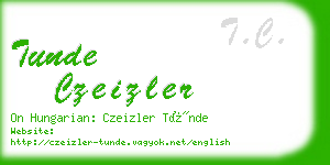 tunde czeizler business card